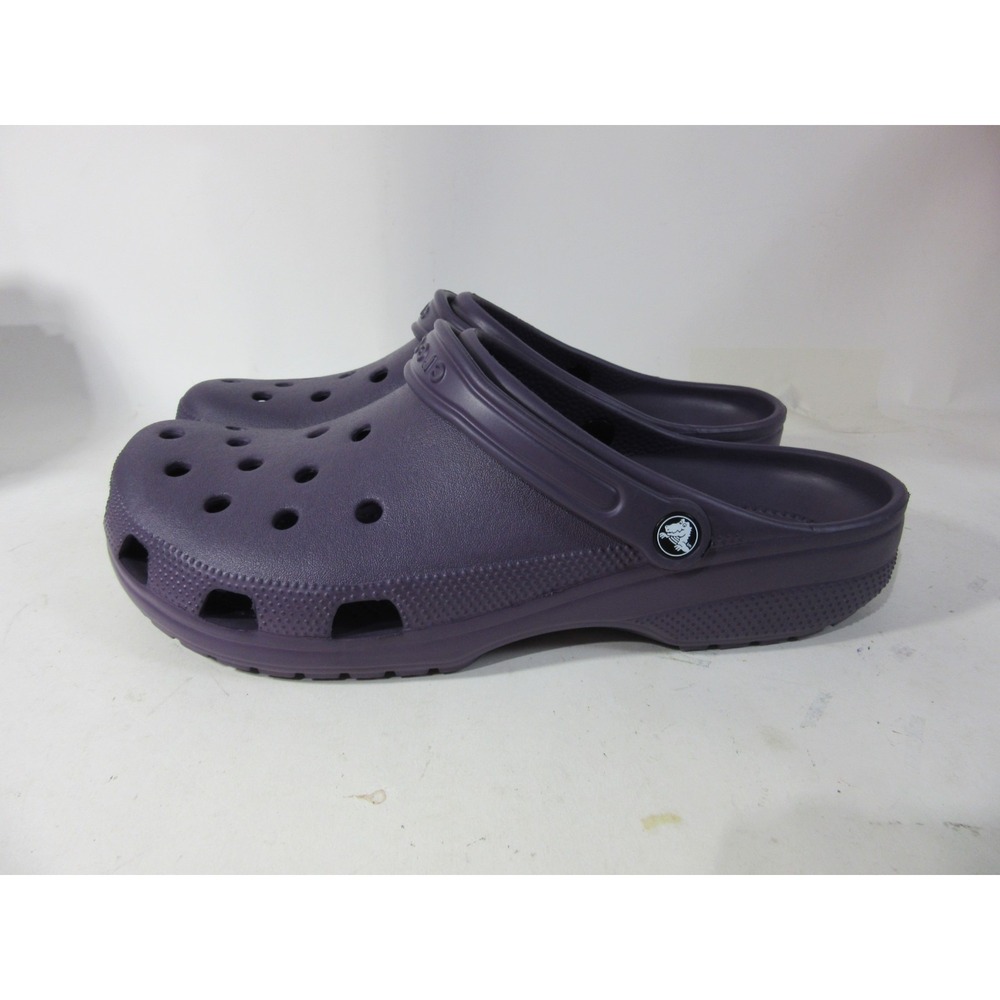 Crocs Clogs Mens 13 Purple Excellent Classic 10001-5AS Rubber Round Toe Casual